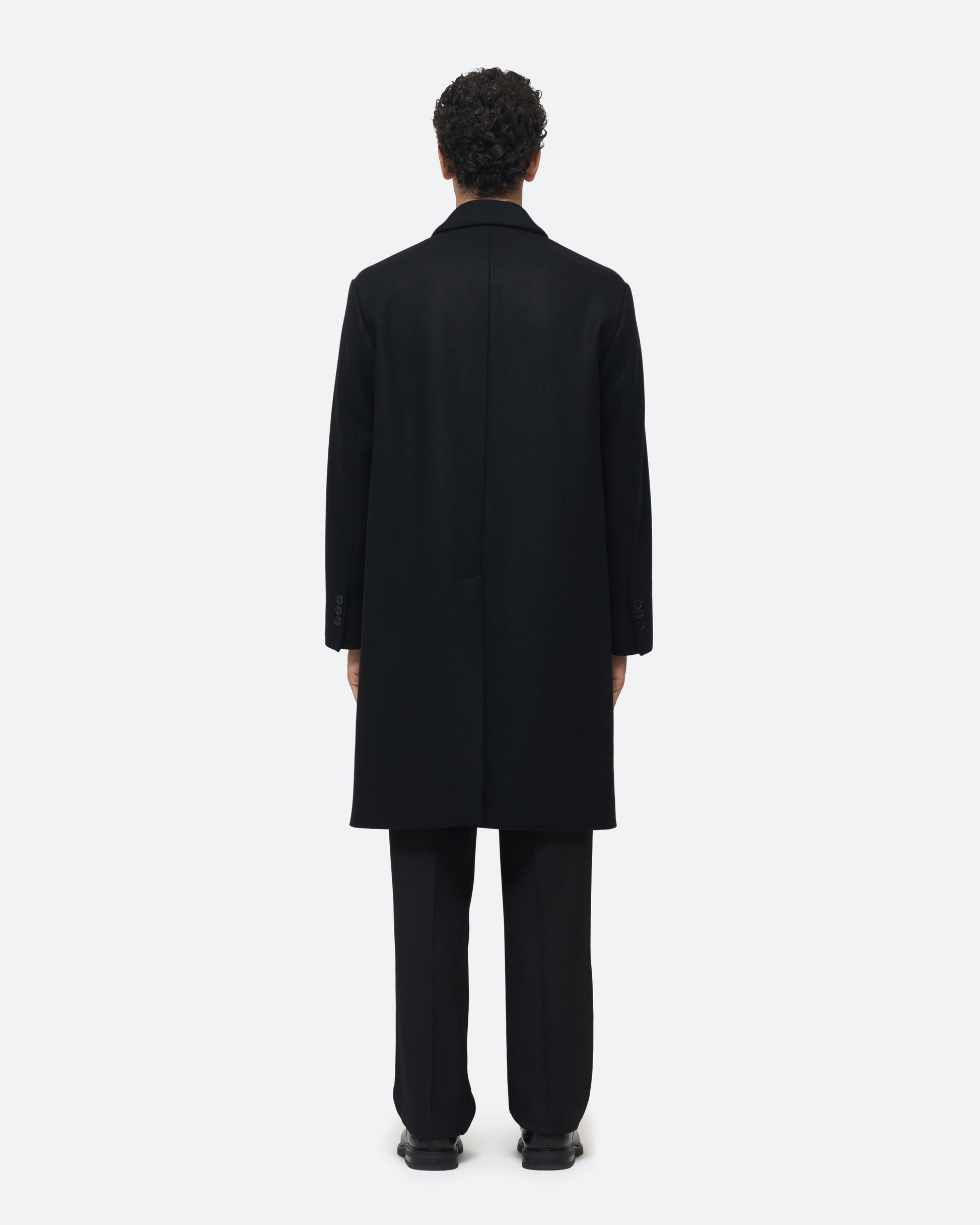 Chesterfield Coat in Black on model