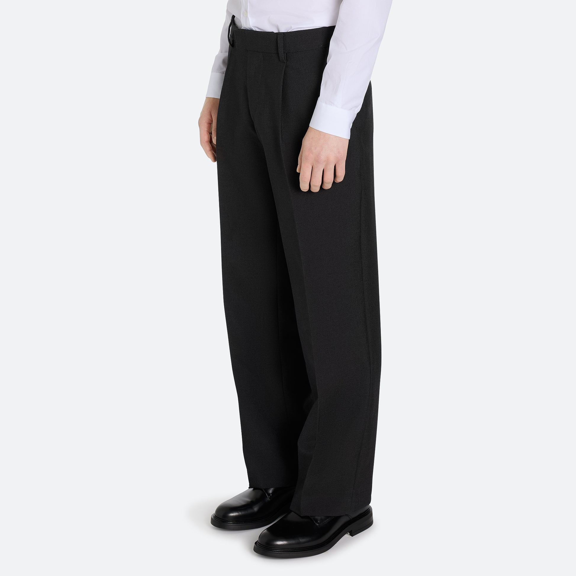 Mohair Wool Pleated Trouser