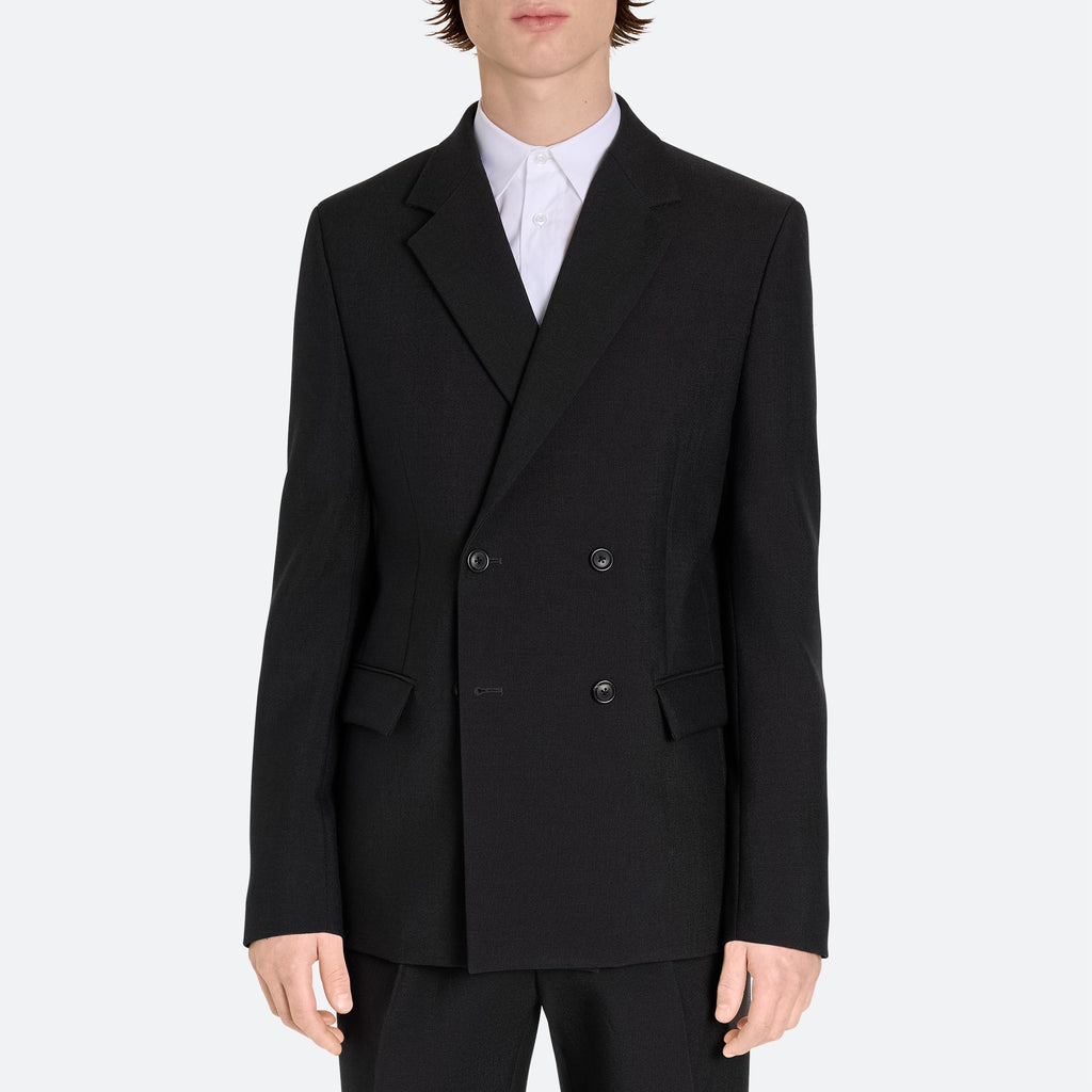 Mohair Wool Double Breasted Jacket