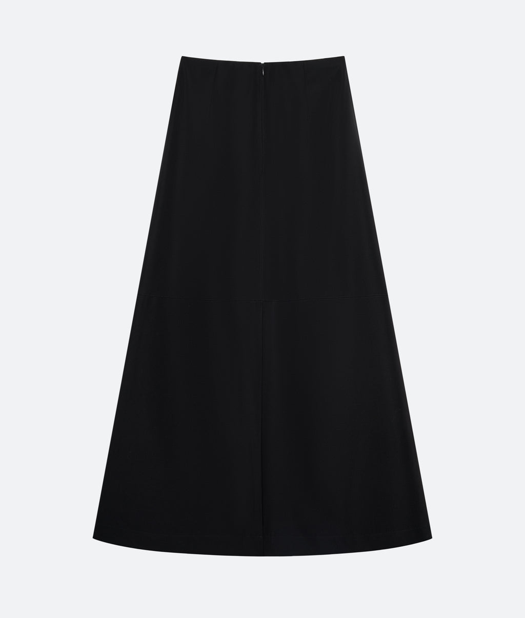 Wool Column Skirt