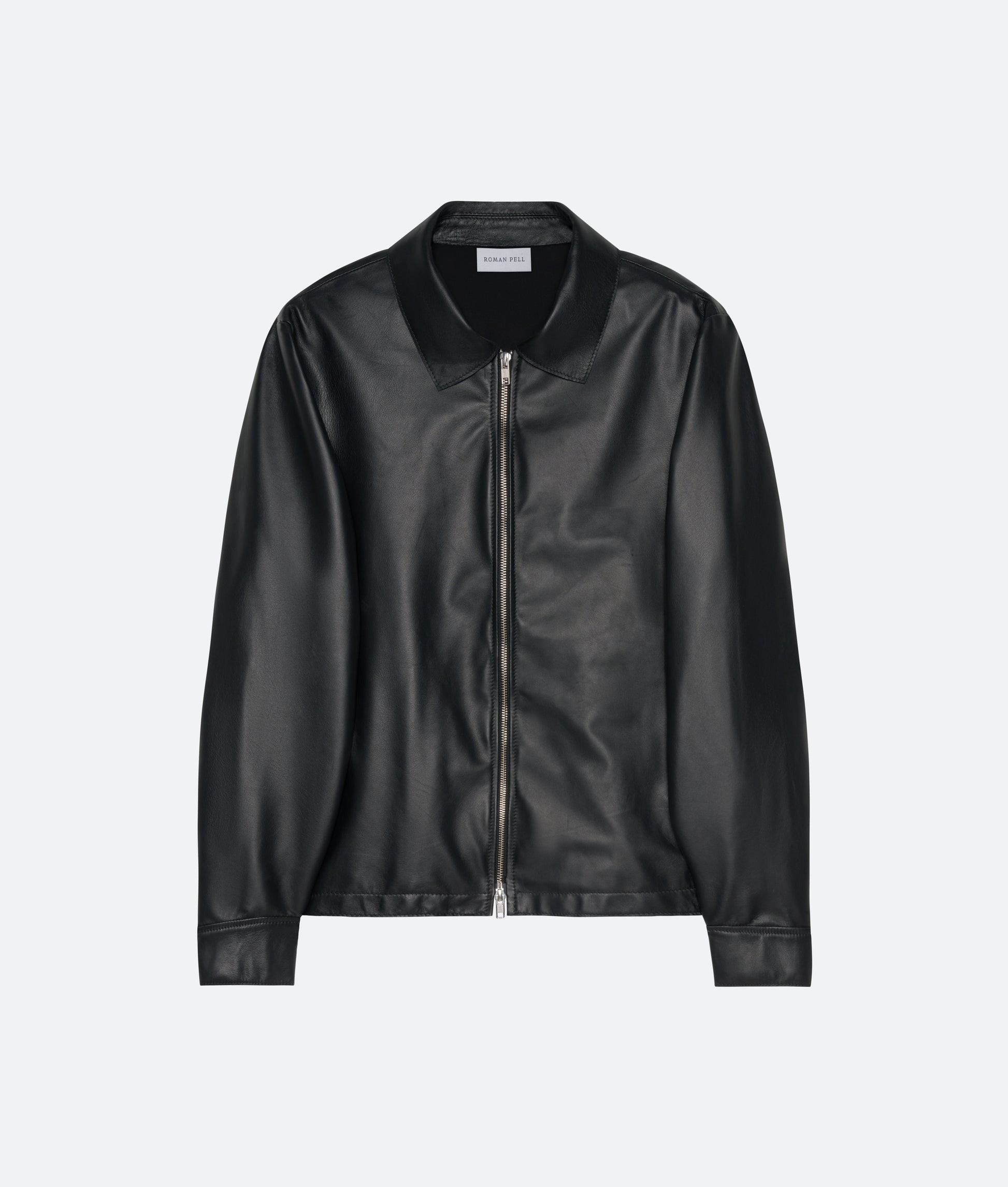 Leather Zip Blouson in Black Leather - packshot