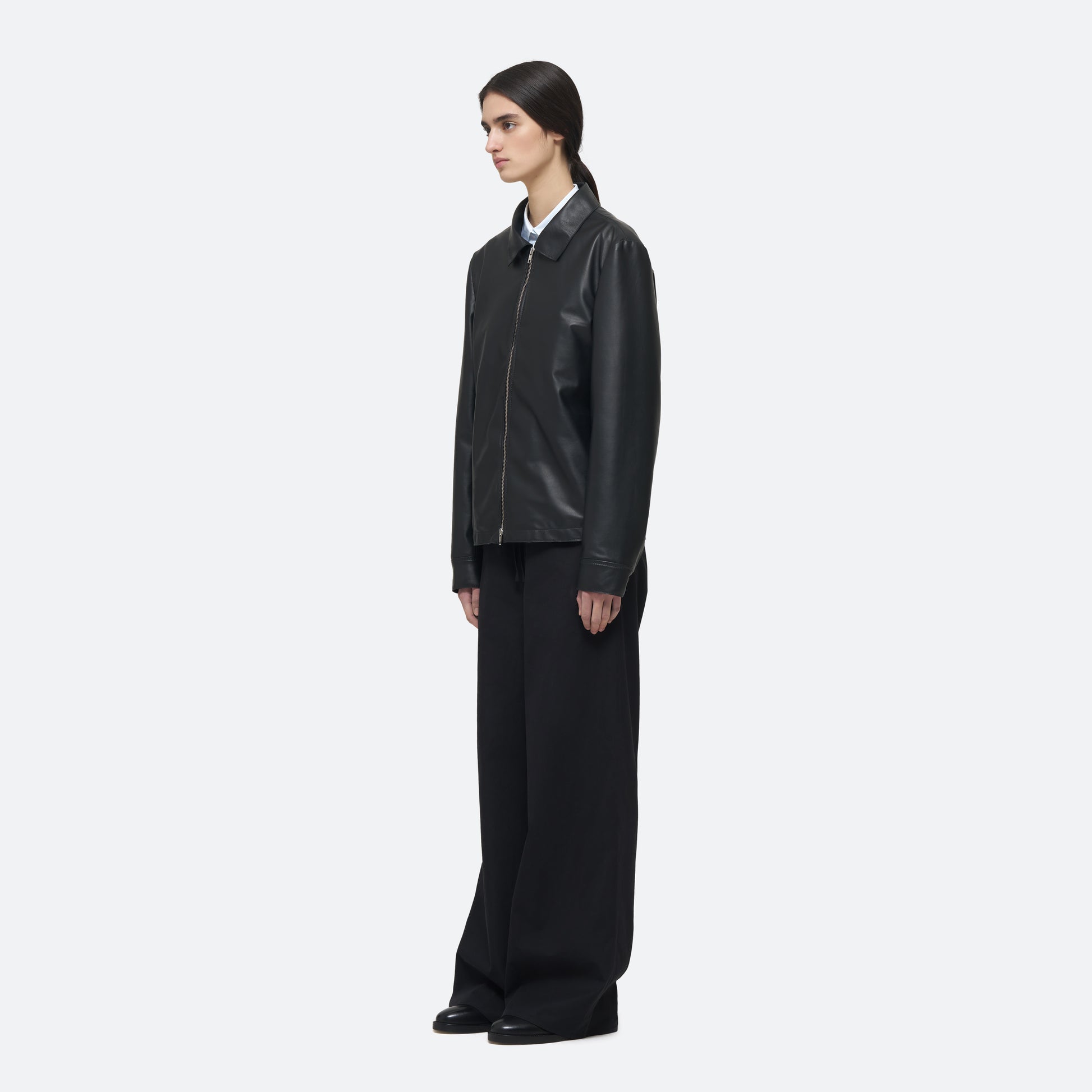 Leather Zip Blouson