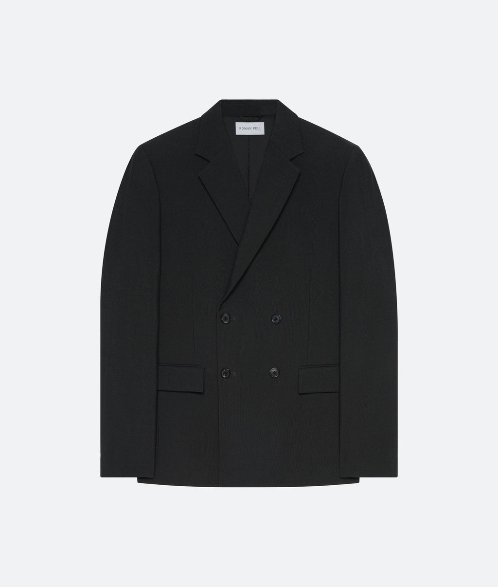 Mohair Wool Double Breasted Jacket