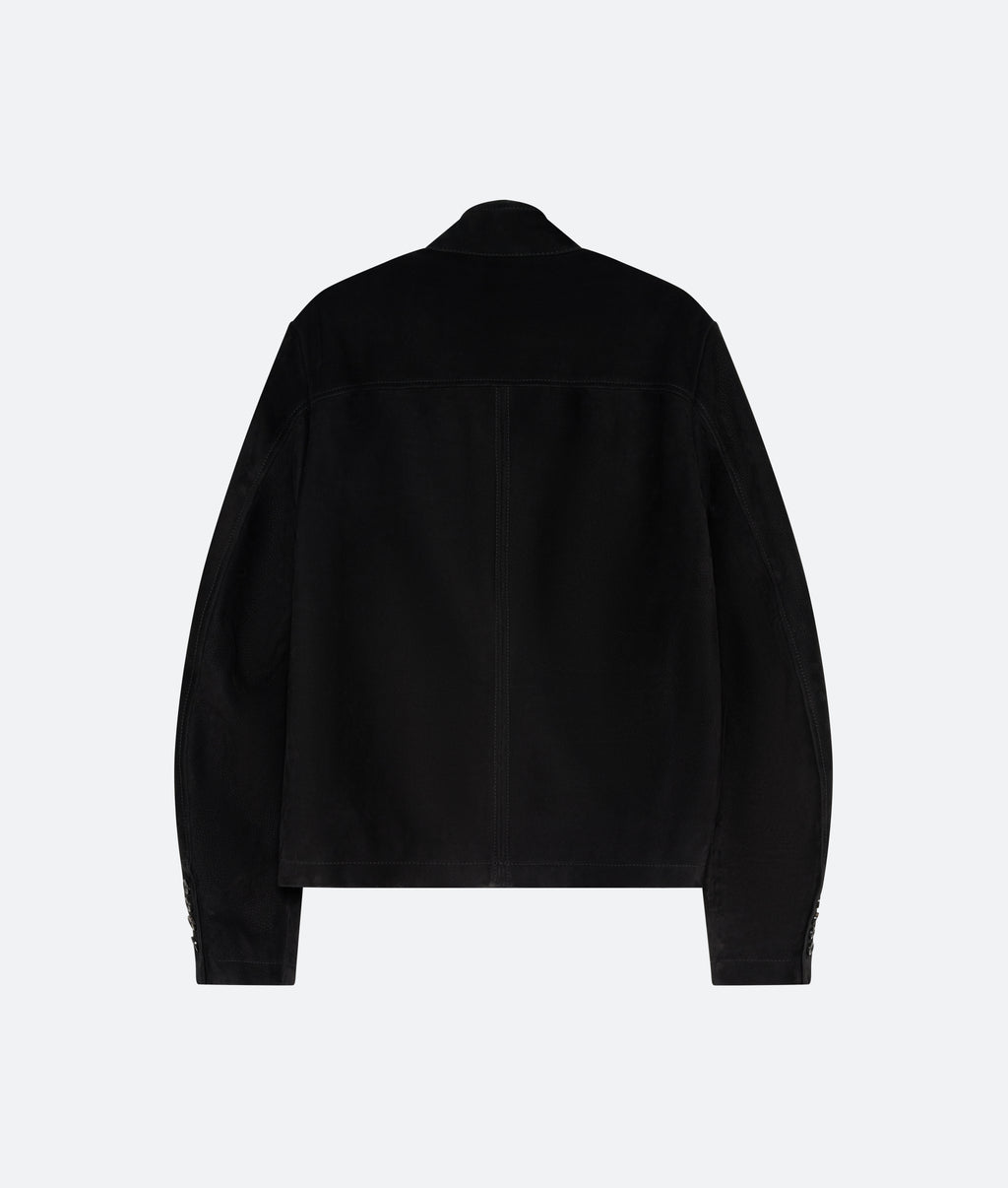 Suede Jacket in Black Suede - packshot back