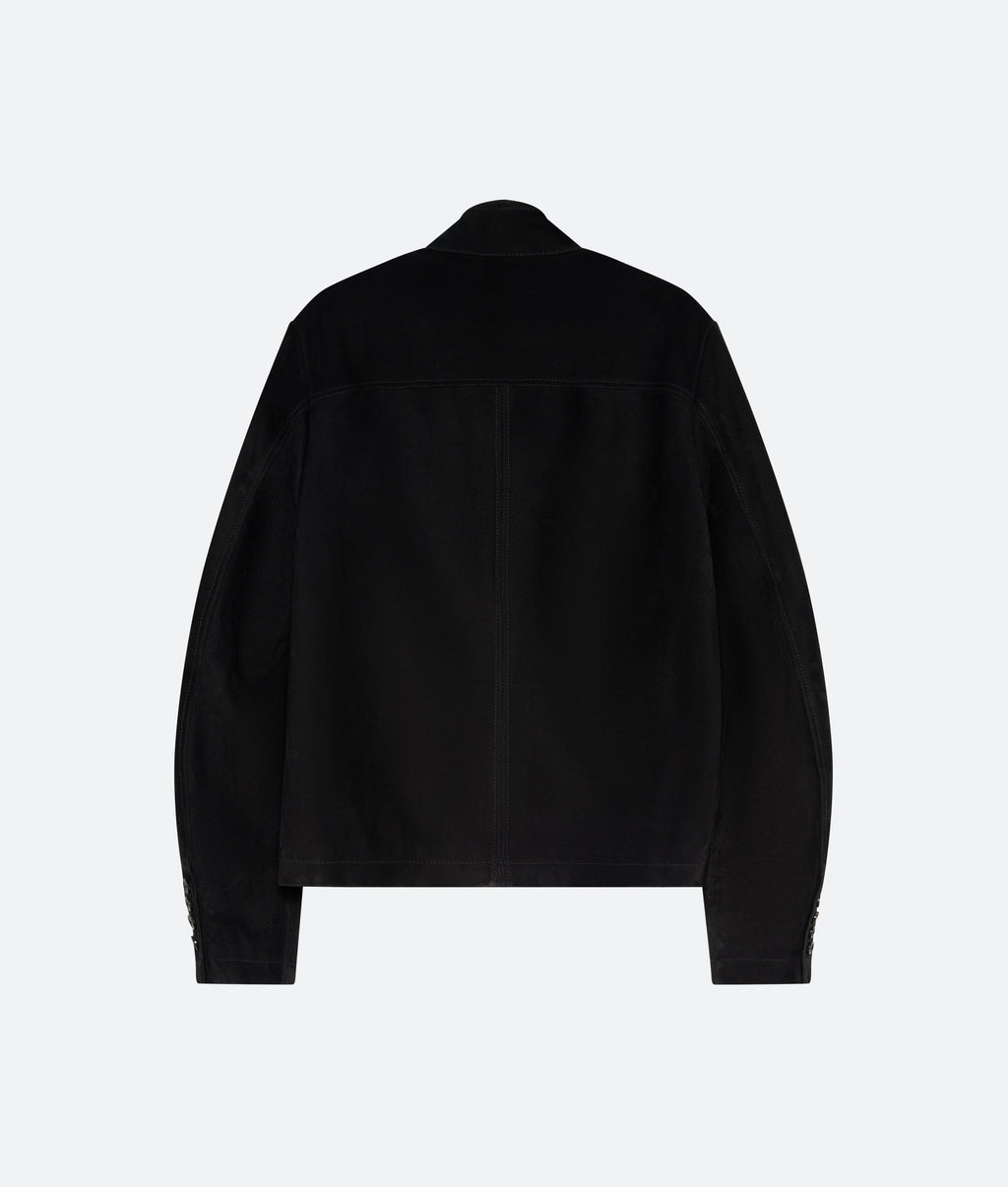 Suede Jacket in Black Suede - packshot back