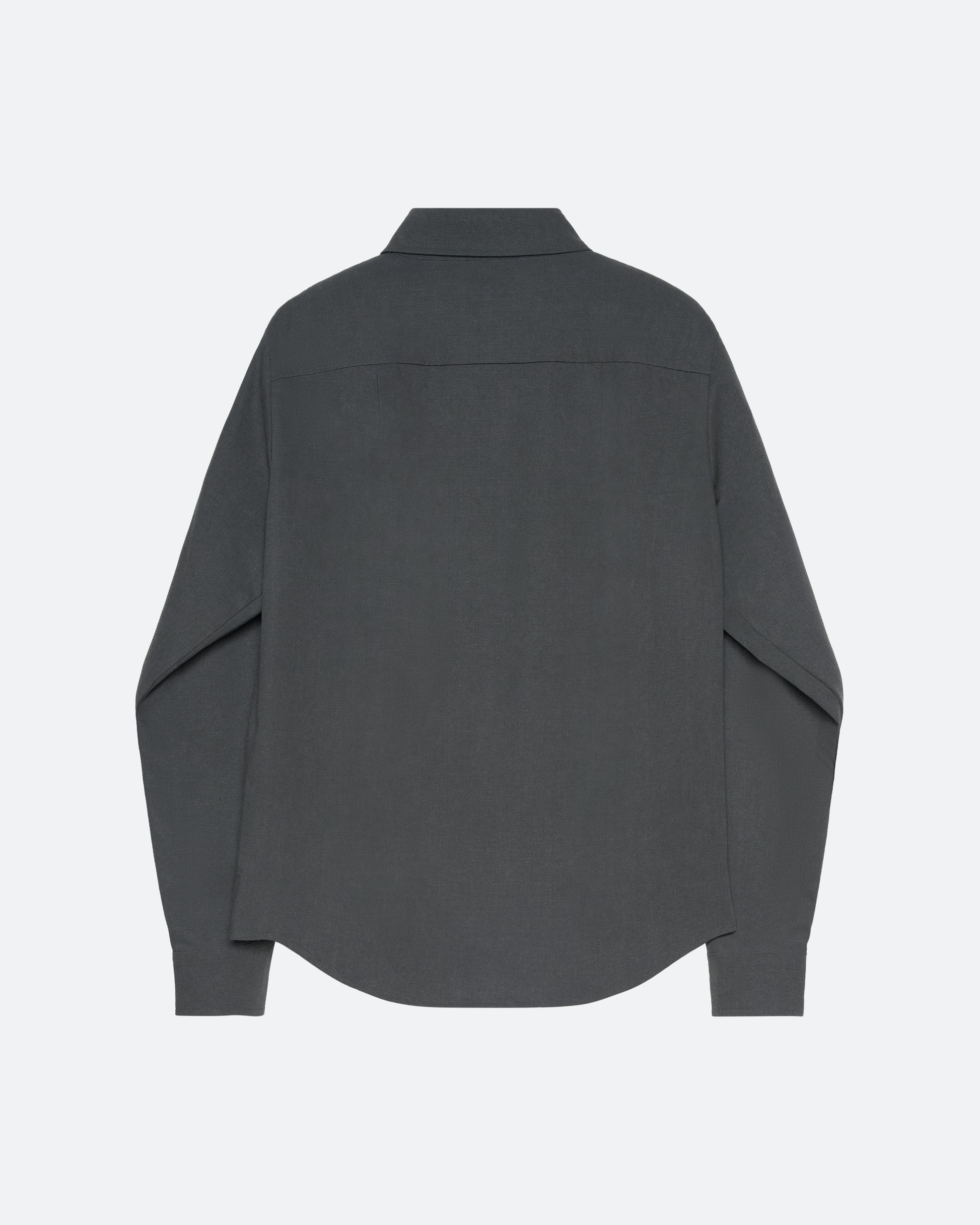 Wool Uniform Shirt in Black - packshot