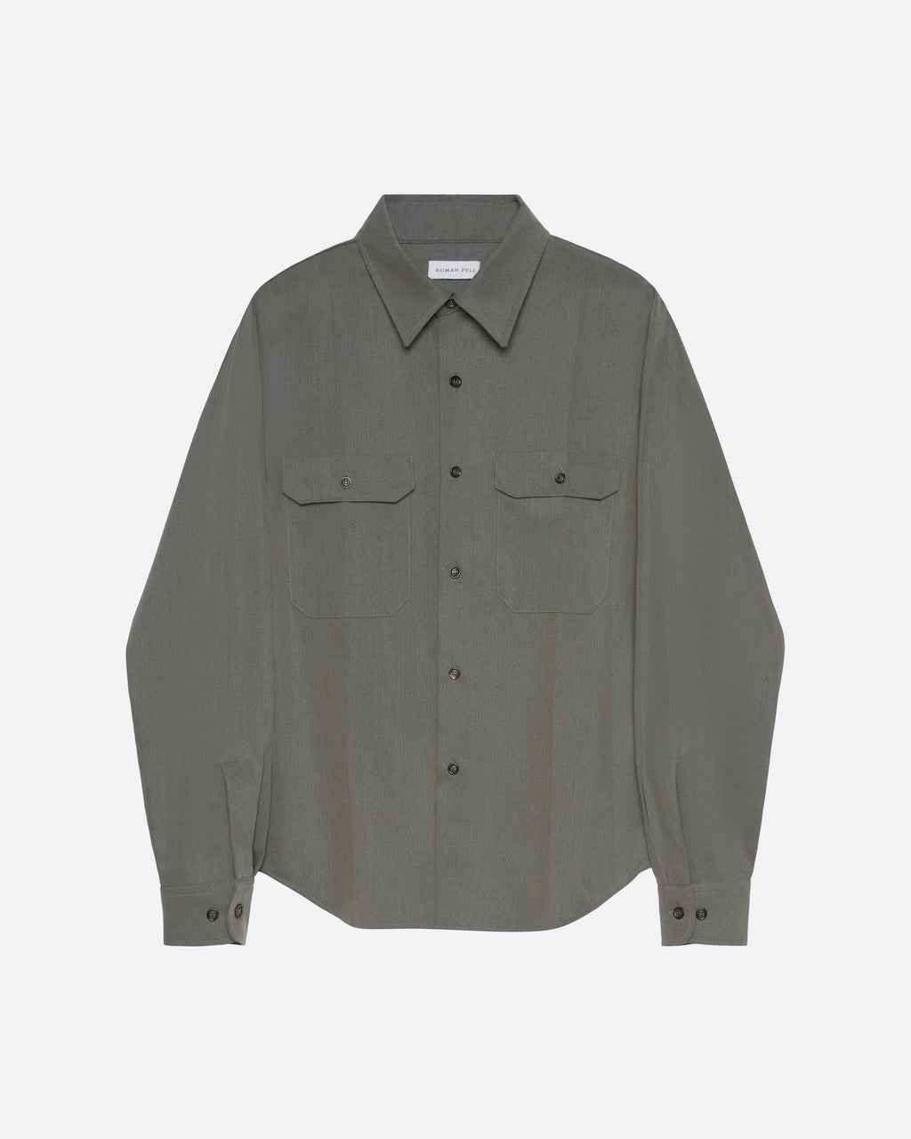 Wool Uniform Shirt in Militaire - packshot