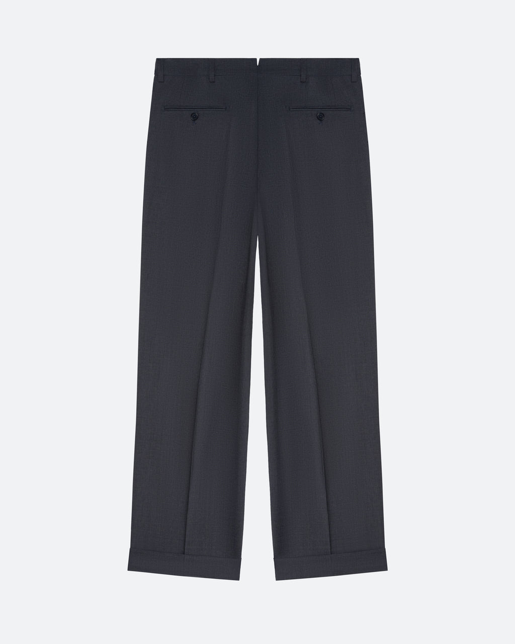 Wool Pleated Trouser in Charcoal - packshot