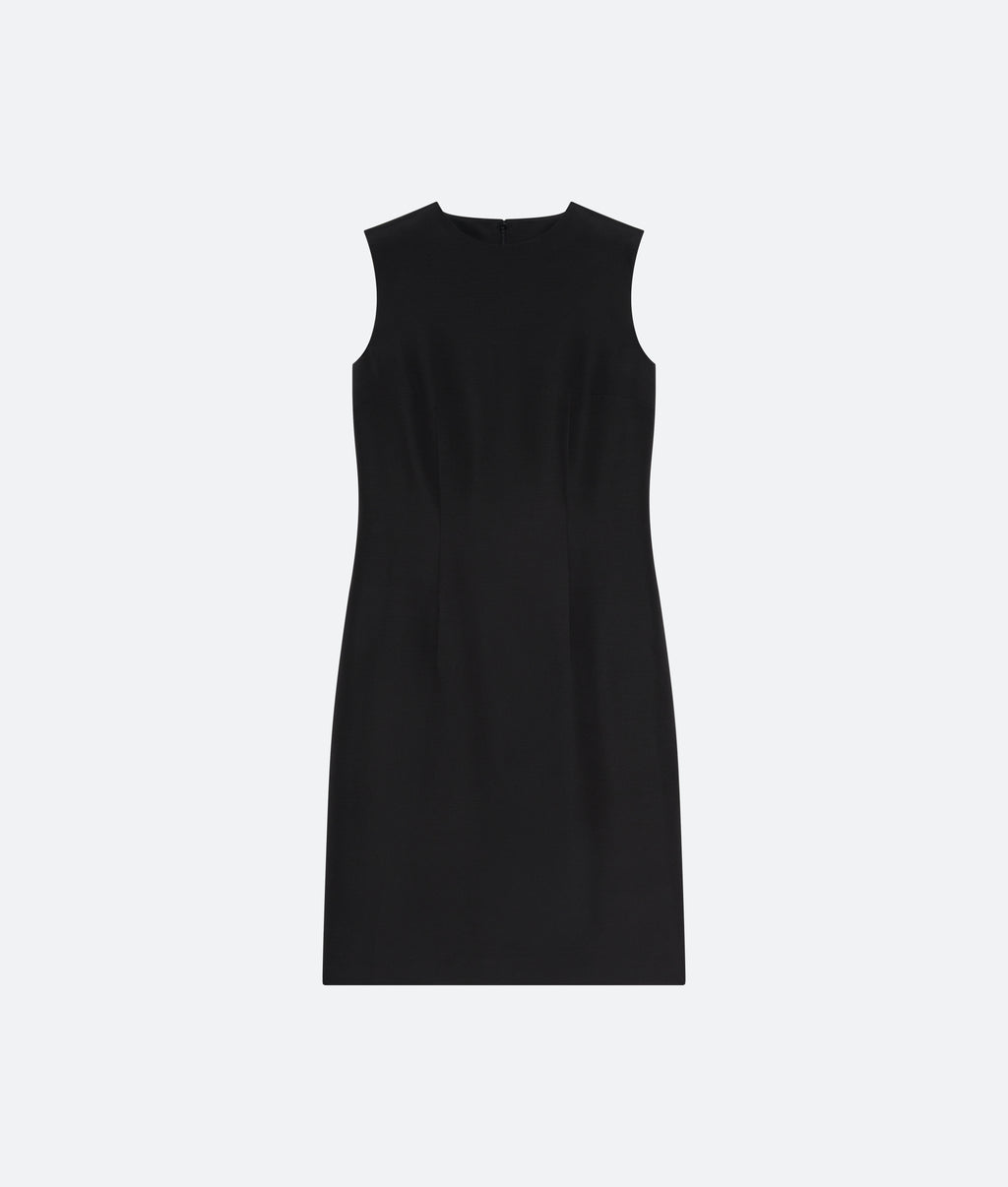 Boiled Silk Column Dress in Black - packshot