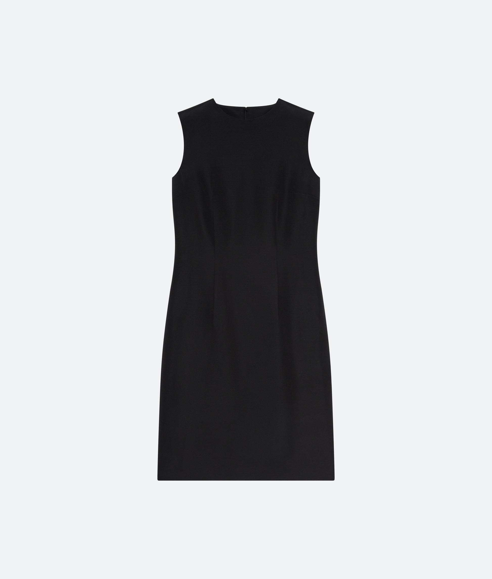 Boiled Silk Column Dress in Black - packshot