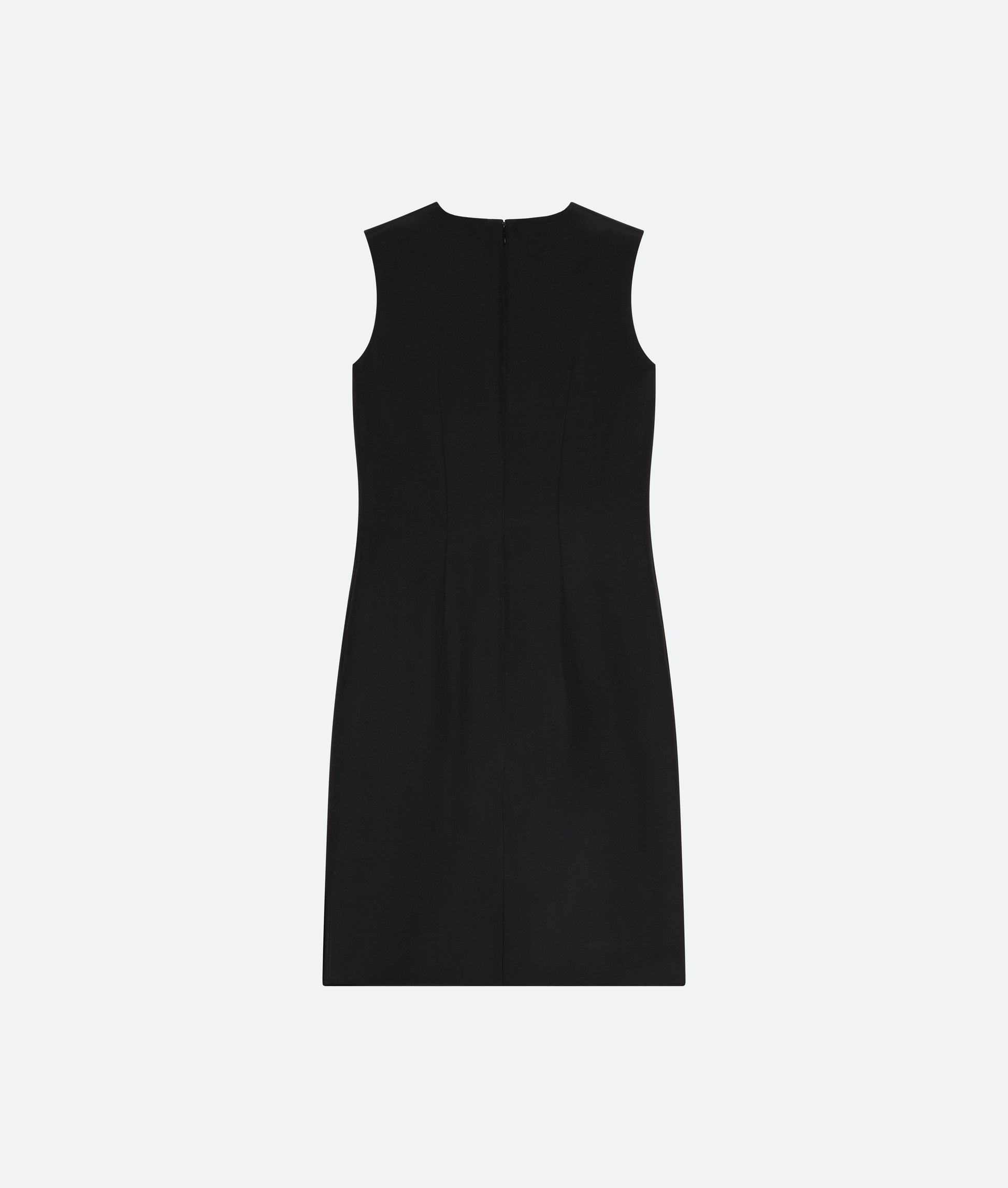 Boiled Silk Column Dress in Black - packshot