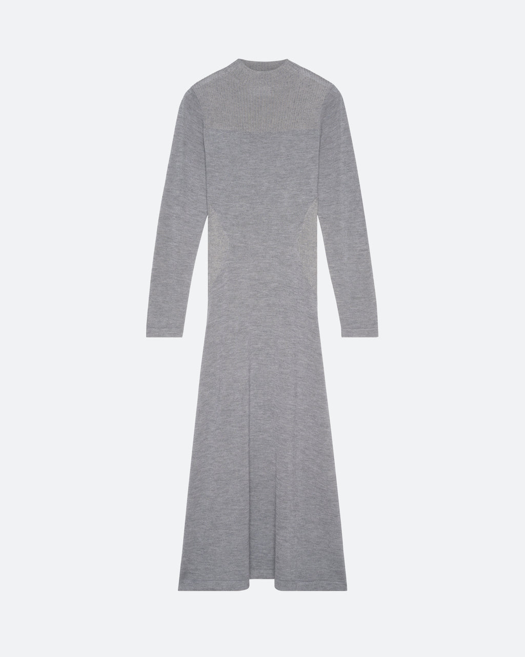 Cashmere Silk Knit Dress in Gray - packshot front