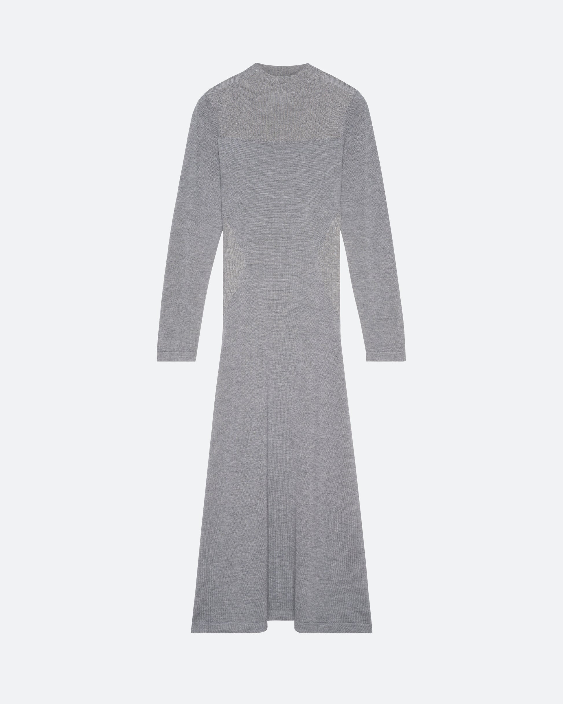 Cashmere Silk Knit Dress in Gray - packshot front