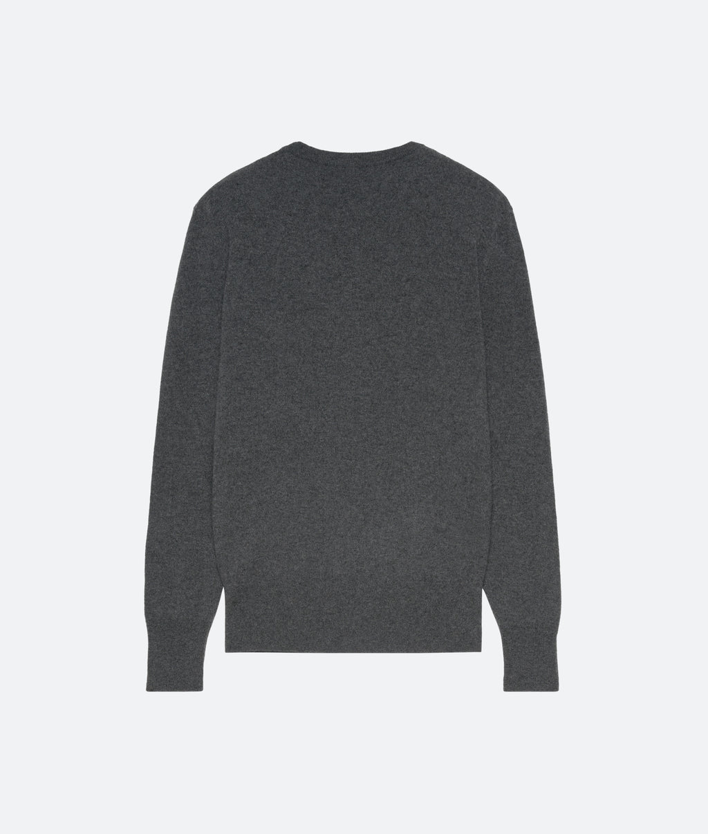 Cashmere Crew Sweater in Charcoal - packshot