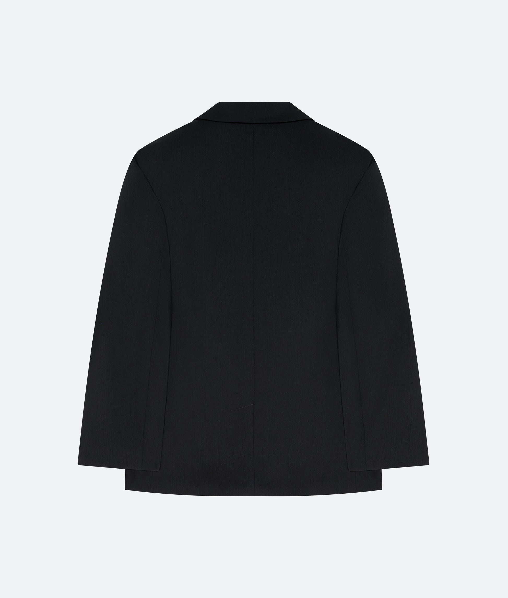 Wool Single Breasted Jacket in Black - packshot back