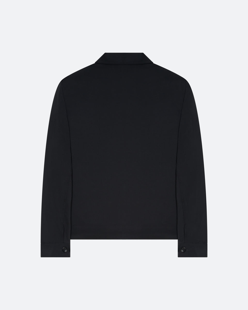 Wool Silk Jacket in Black Wool Silk - packshot back