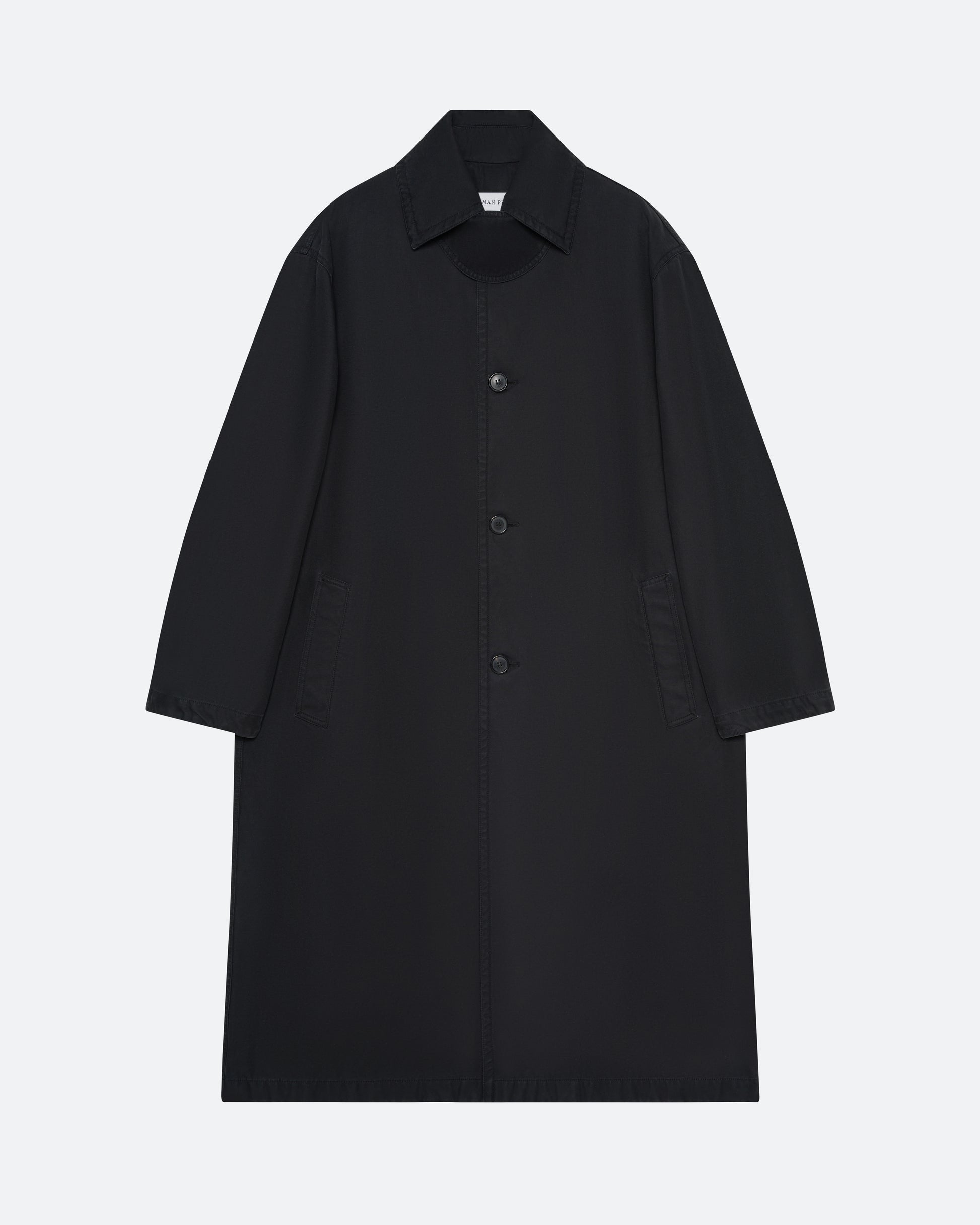 Twill Mac Coat in Black - packshot