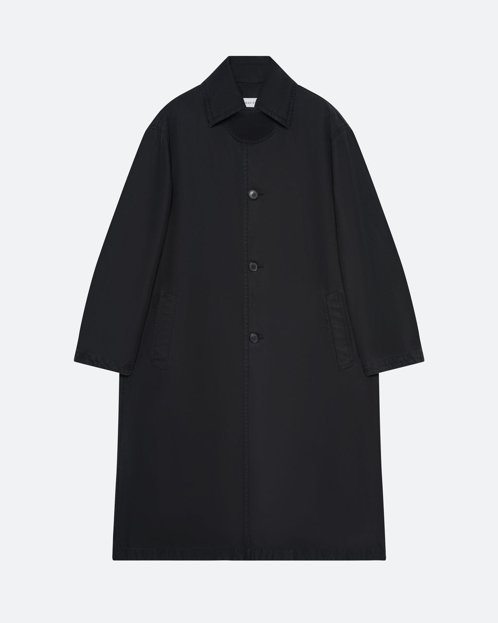 Twill Mac Coat in Black - packshot