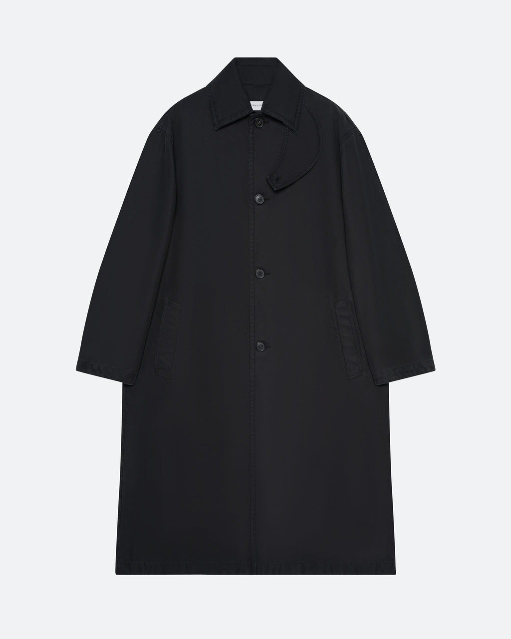 Twill Mac Coat in Black - packshot