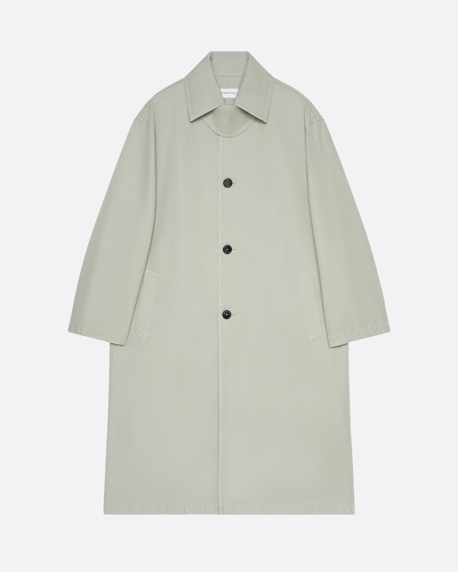 Twill Mac Coat in Lichen - packshot