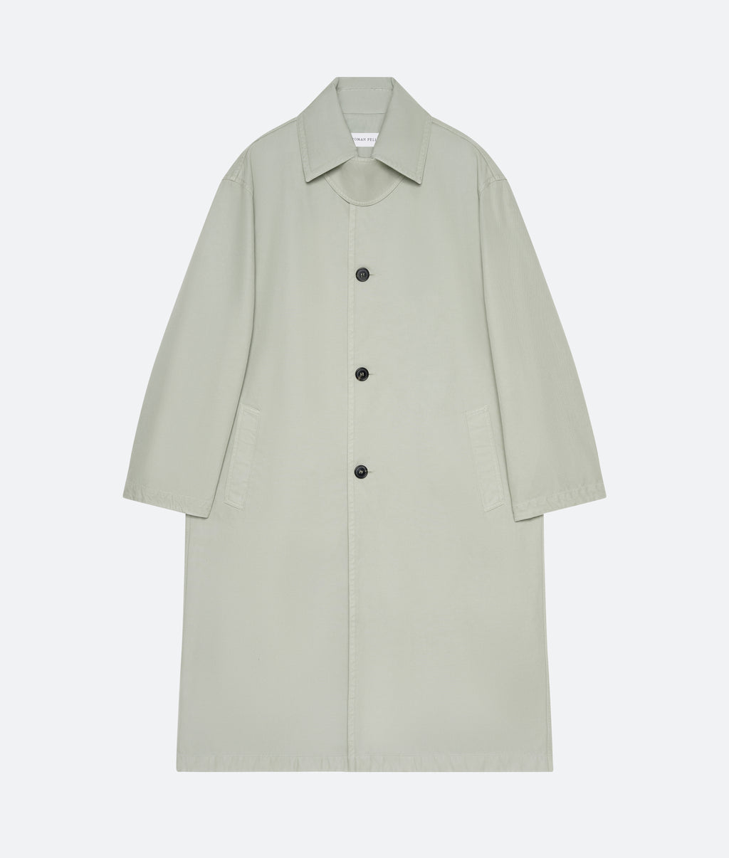 Twill Mac Coat in Lichen - packshot