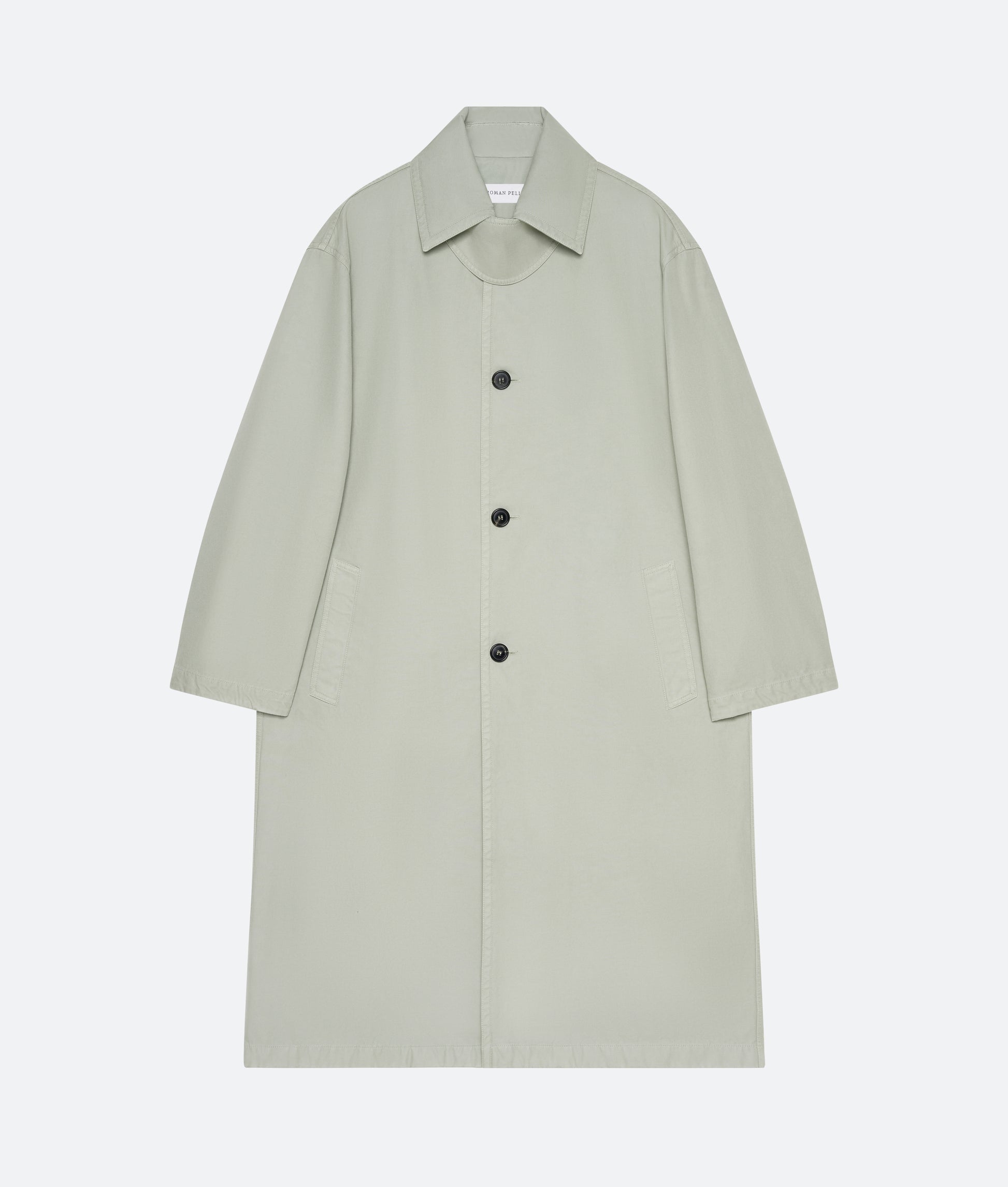 Twill Mac Coat in Lichen - packshot