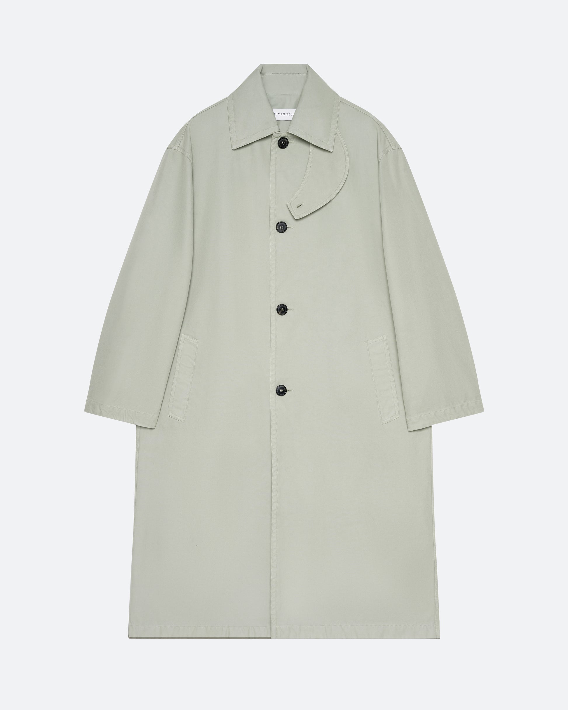 Twill Mac Coat in Lichen - packshot