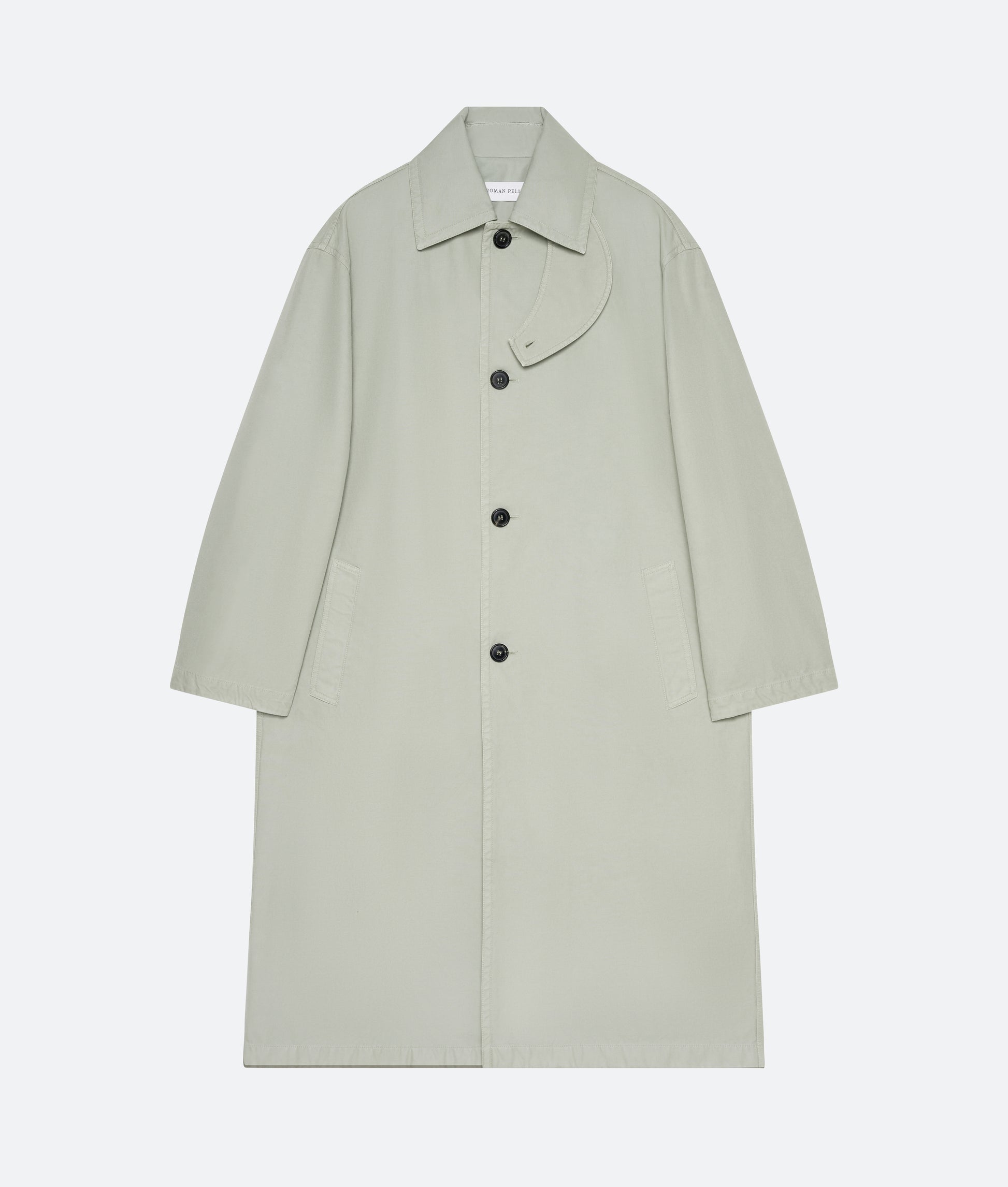 Twill Mac Coat in Lichen - packshot