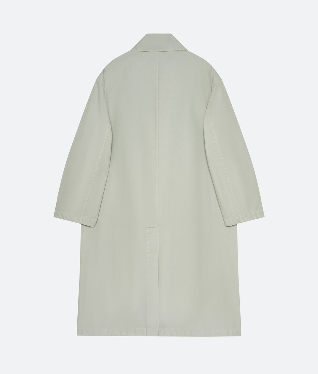 Twill Mac Coat in Lichen - packshot