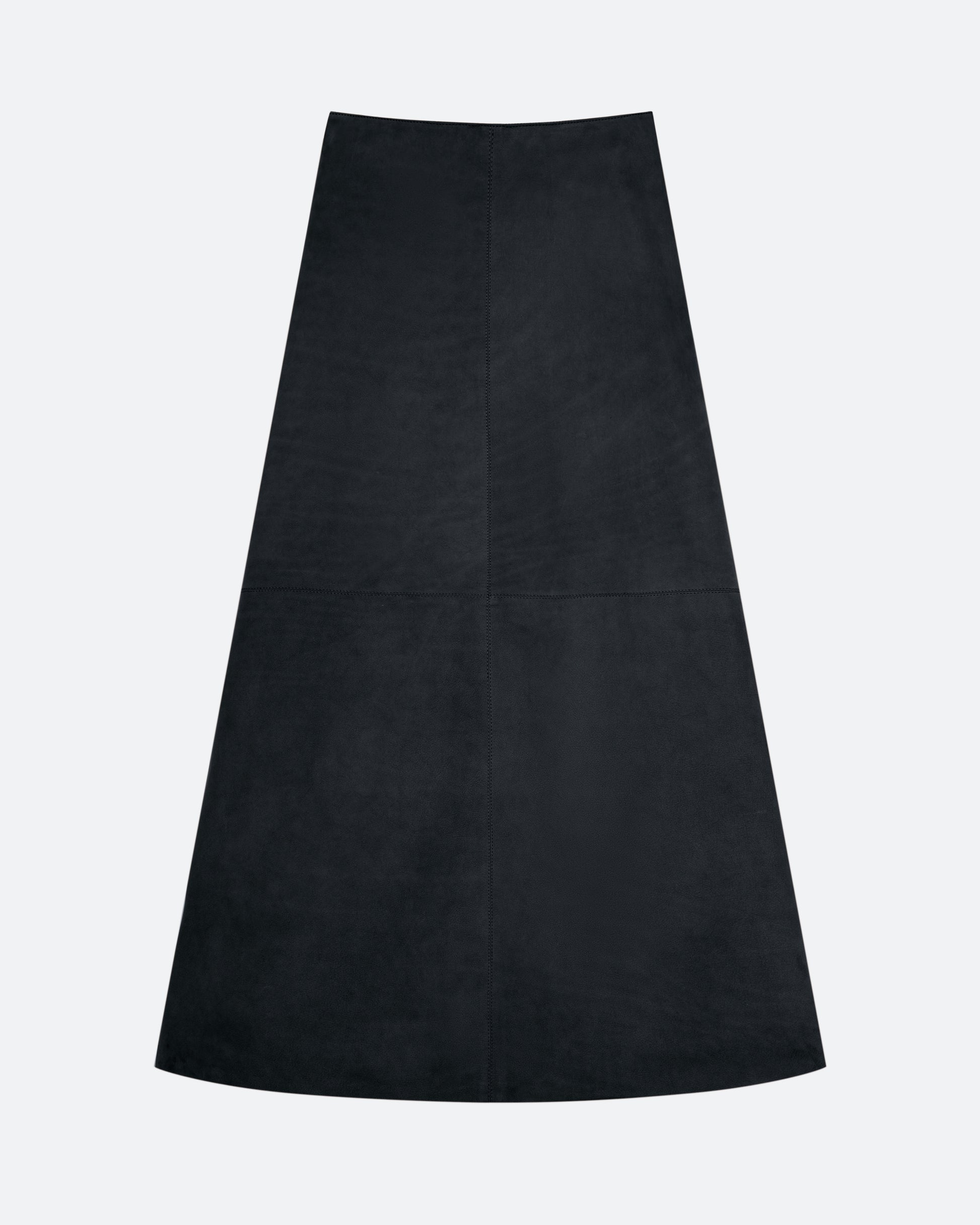 Suede Column Skirt