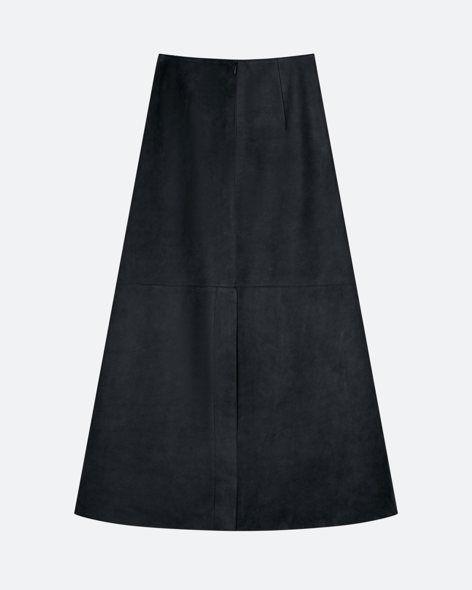 Suede Column Skirt