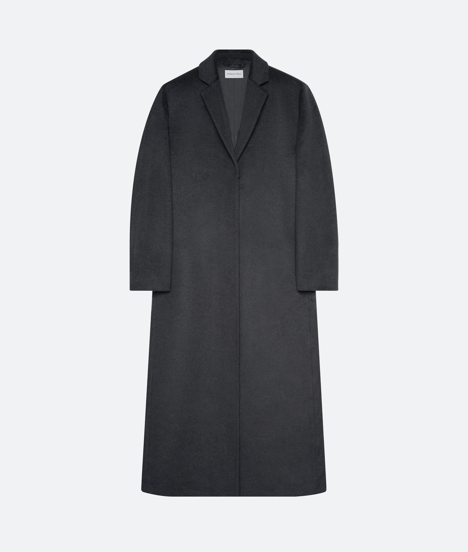 Wool Cashmere Long Coat in Lupo - packshot front