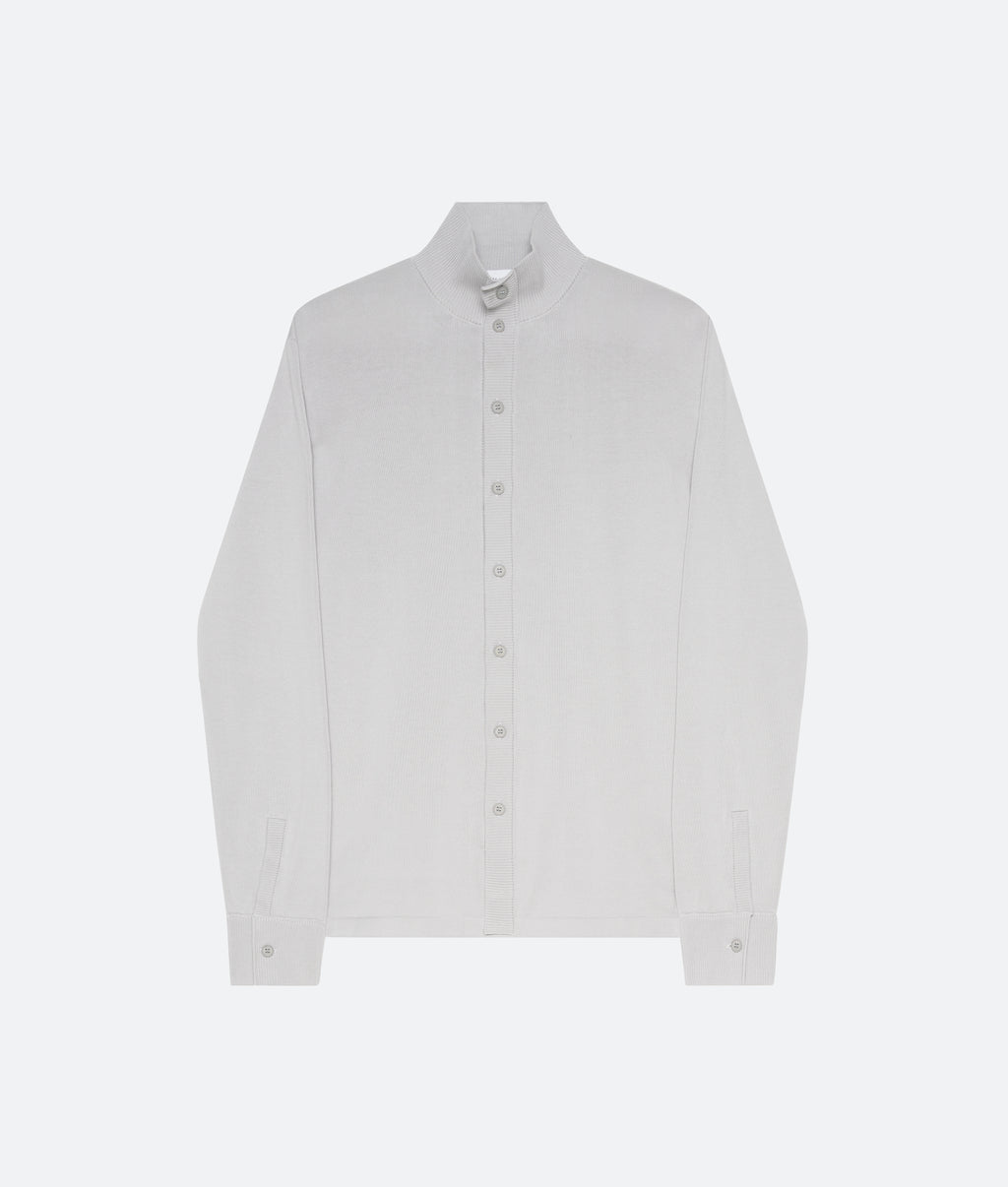 Cotton Knit Shirt in Dove - packshot front