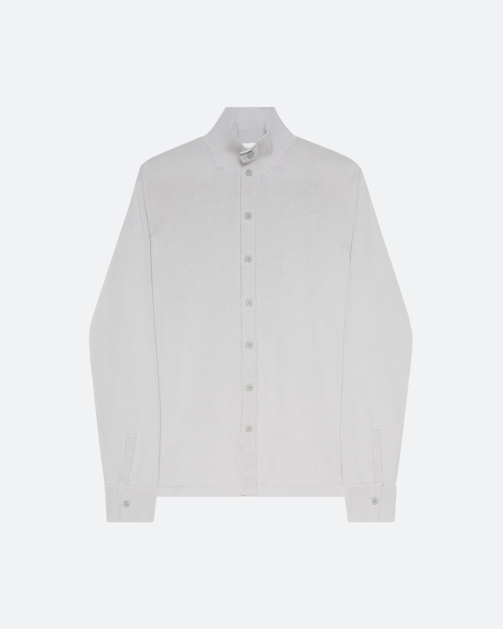Cotton Knit Shirt in Dove - packshot front