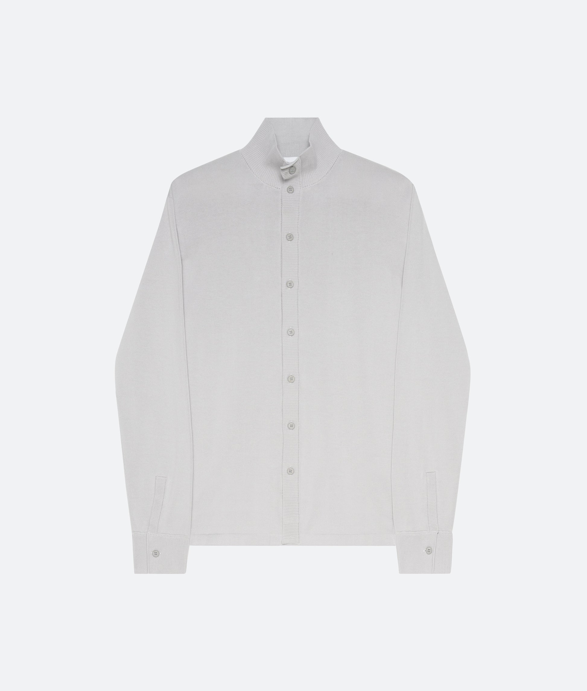 Cotton Knit Shirt in Dove - packshot front