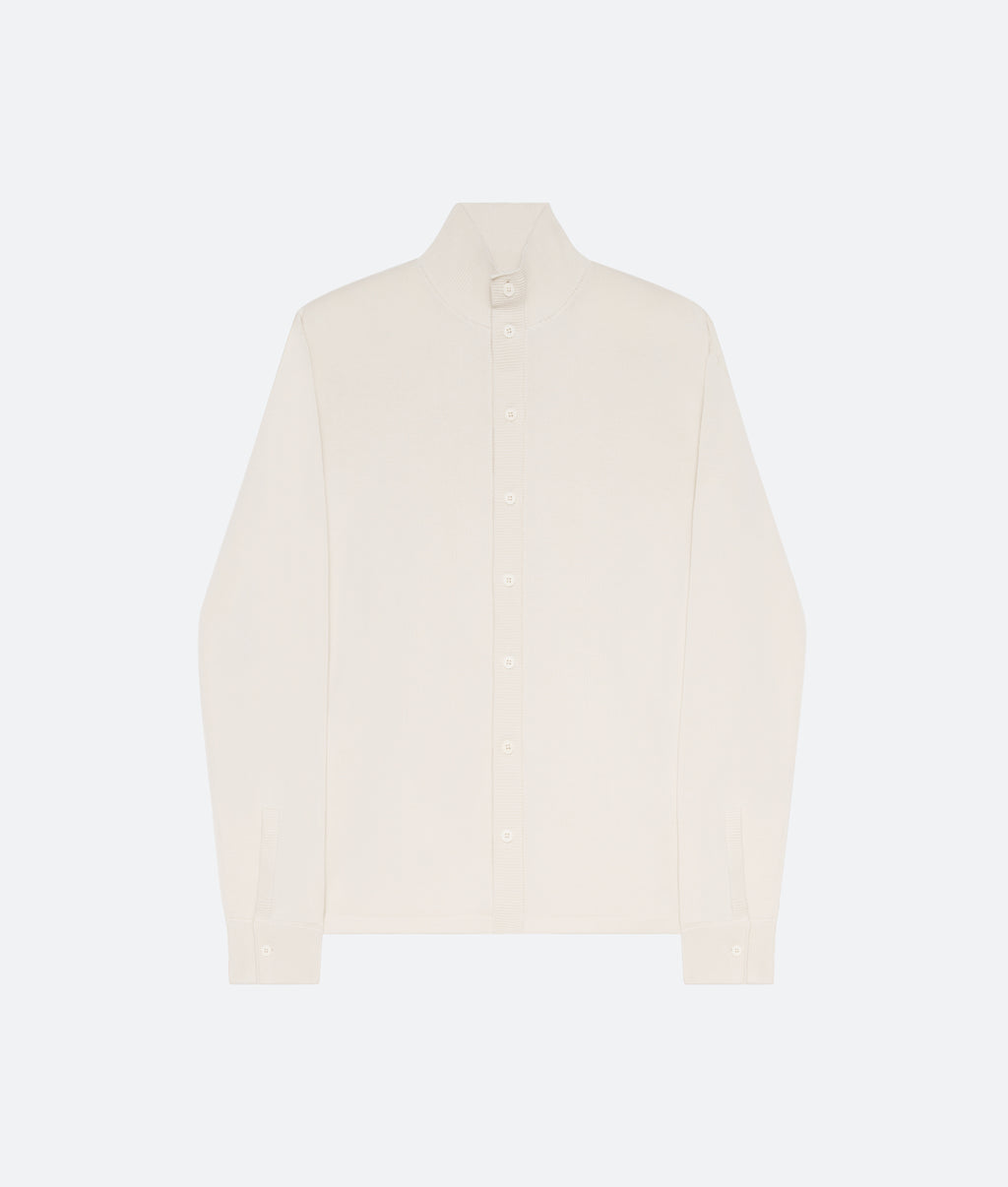 Cotton Knit Shirt in Ecru - packshot