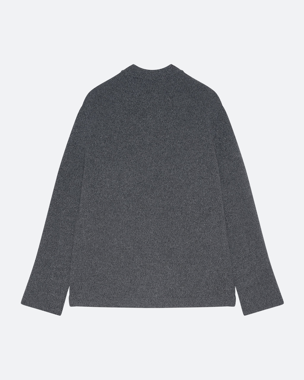 Wool Cashmere Knit Jacket in Charcoal - packshot back
