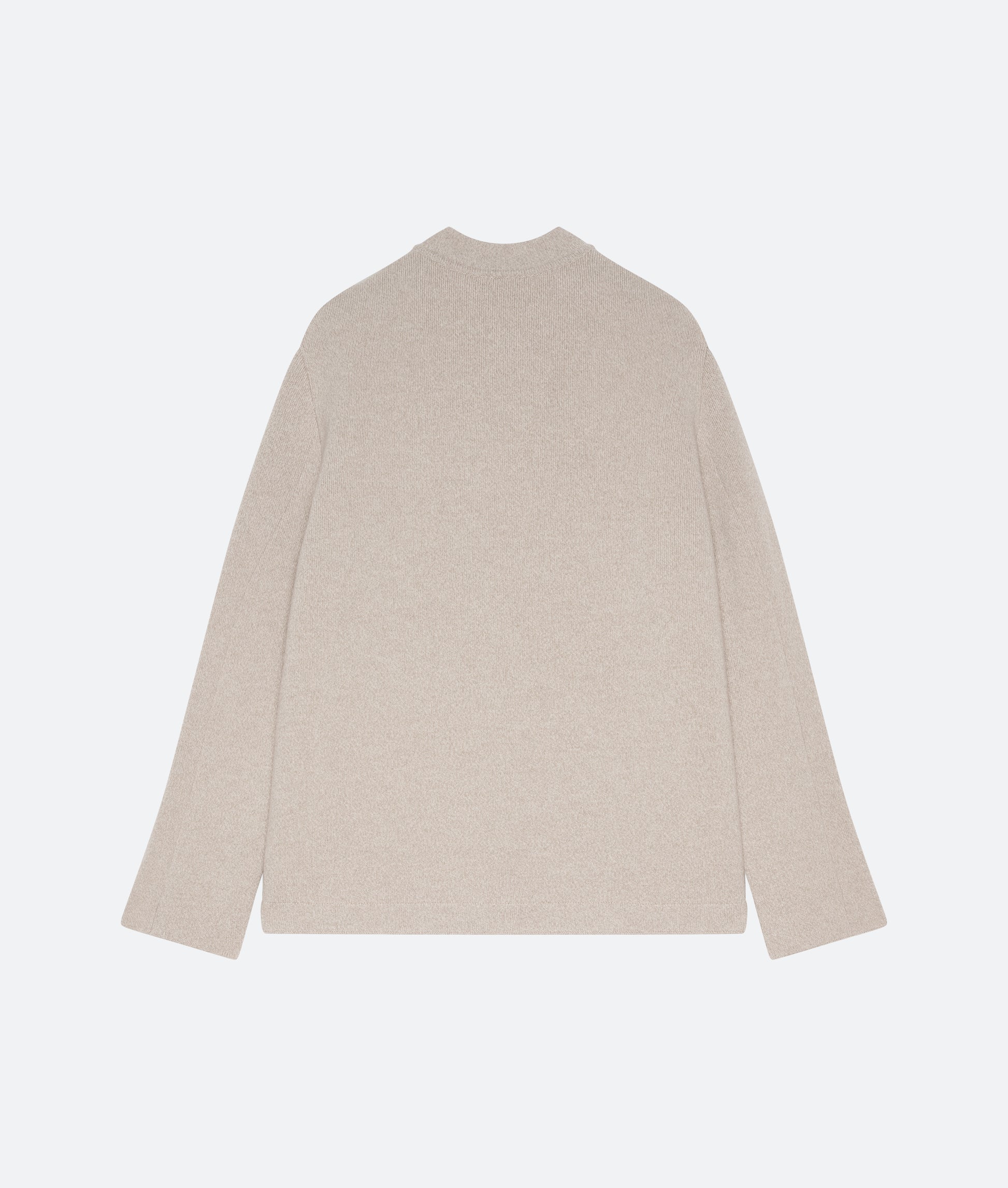 Wool Cashmere Knit Jacket in Birch - packshot back