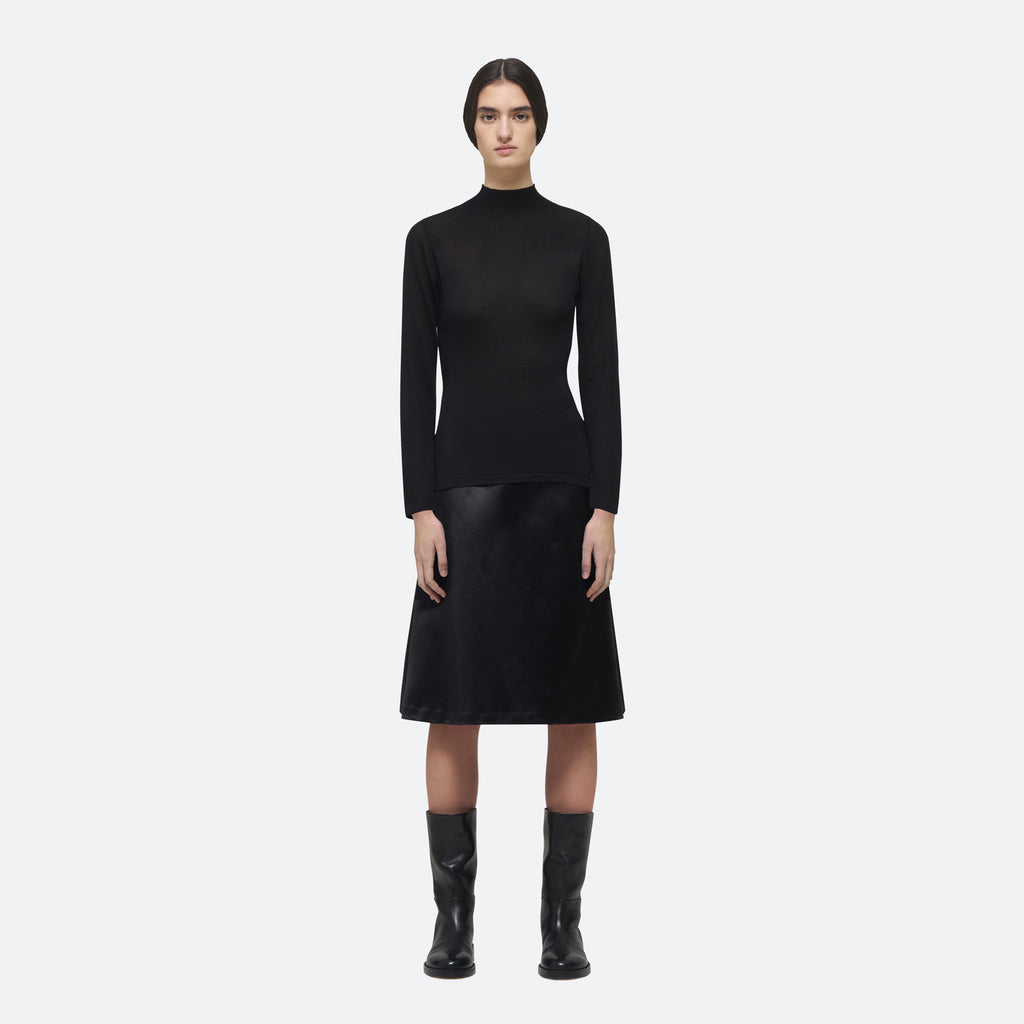 Silk Knit Top in Black - view 1