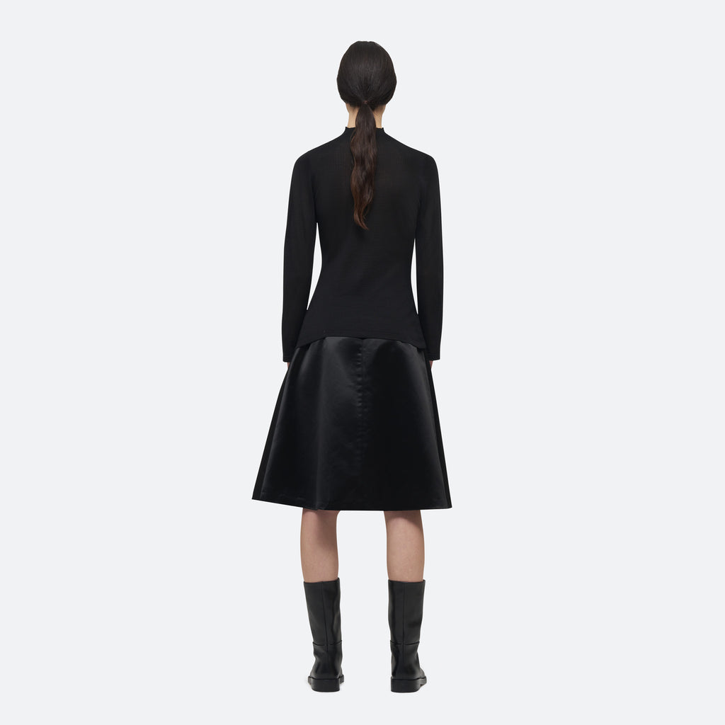 Silk Knit Top in Black - view 3
