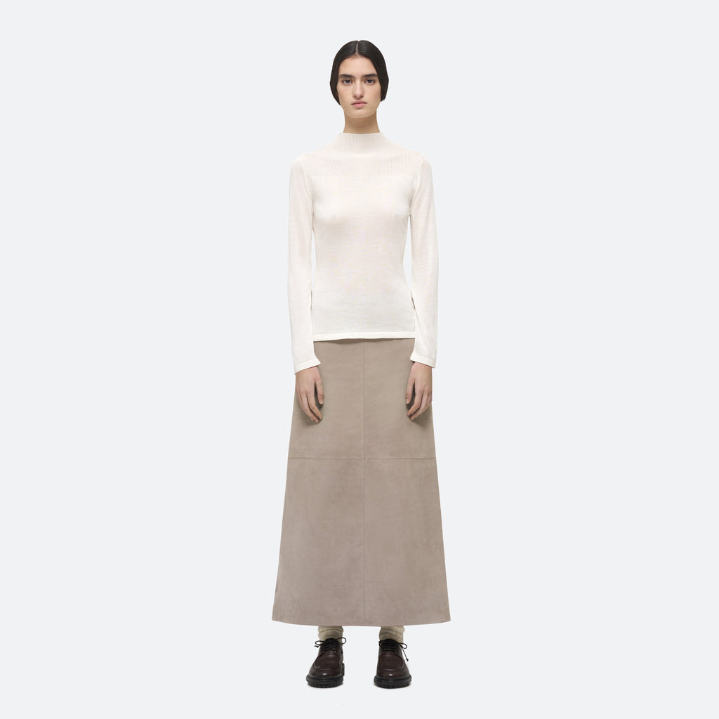 Silk Knit Top in White - view 1