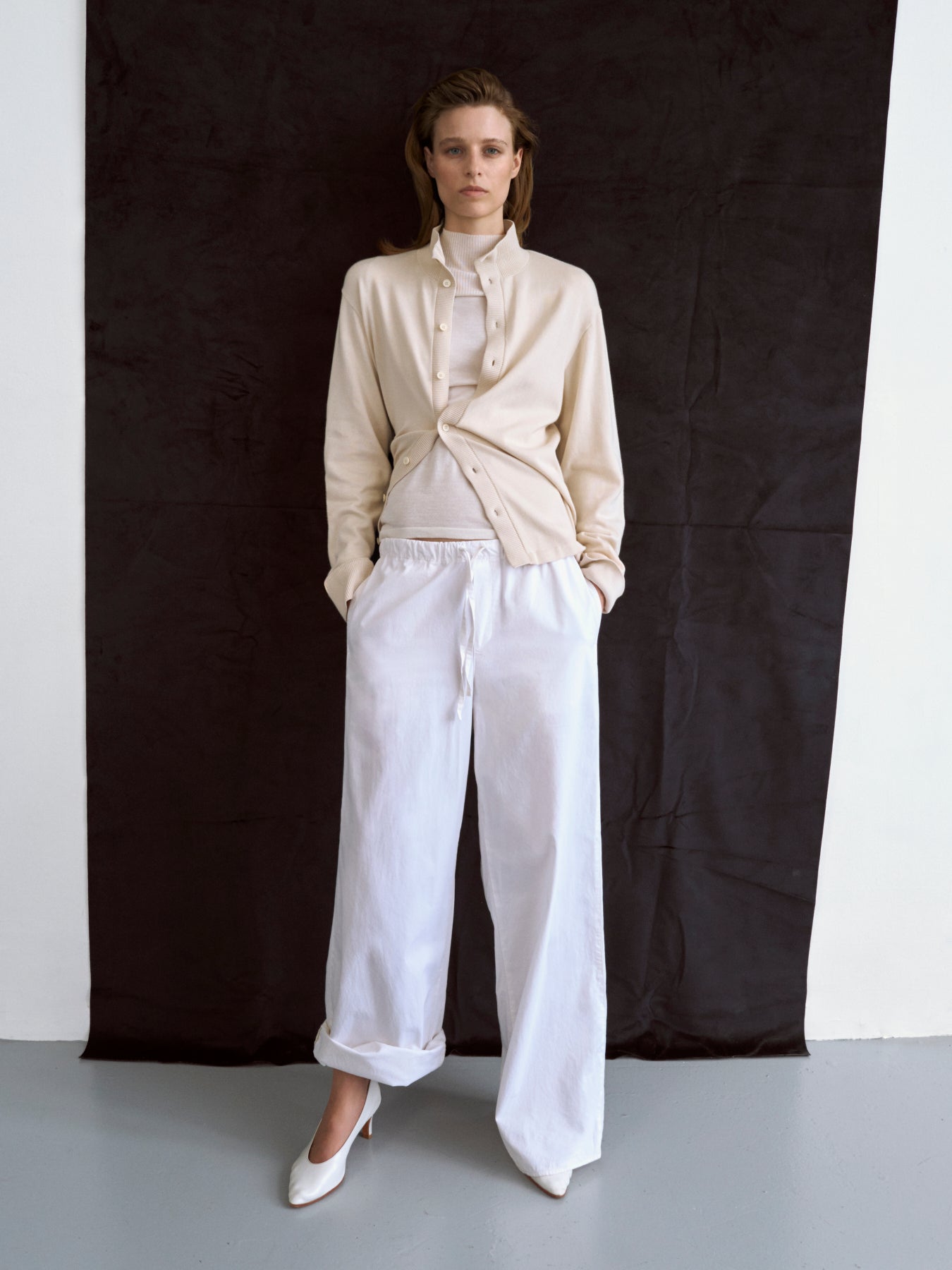 Cotton Silk Drawstring Trouser