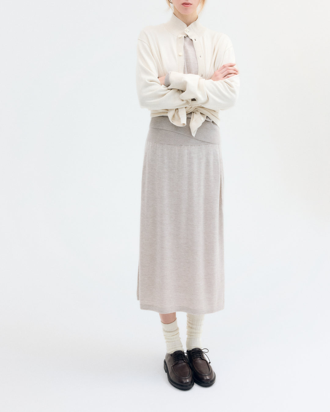 Cashmere Silk Knit Skirt