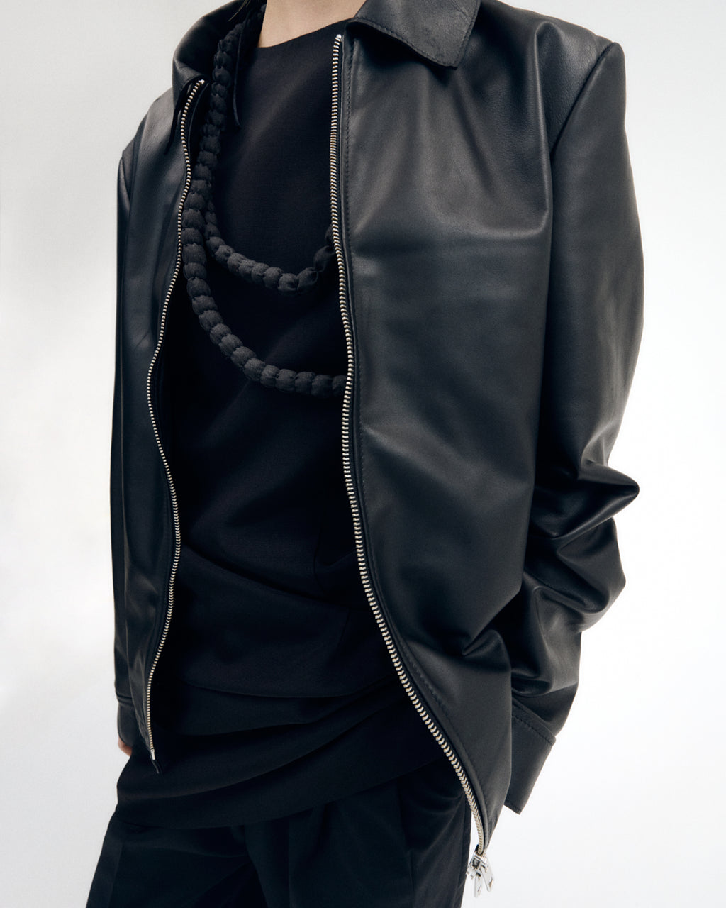 Leather Zip Blouson
