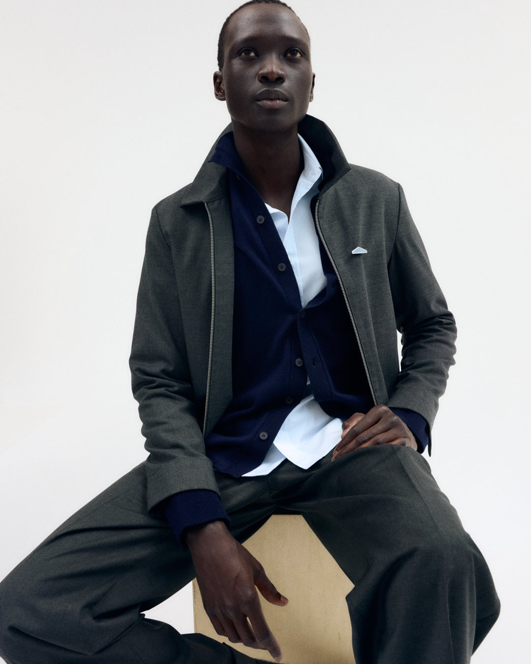 Wool Pleated Trouser