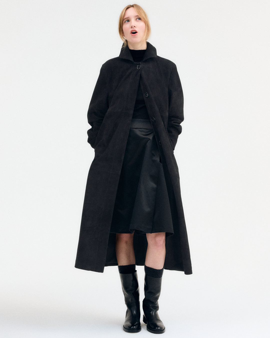 Silk Satin Wrap Skirt