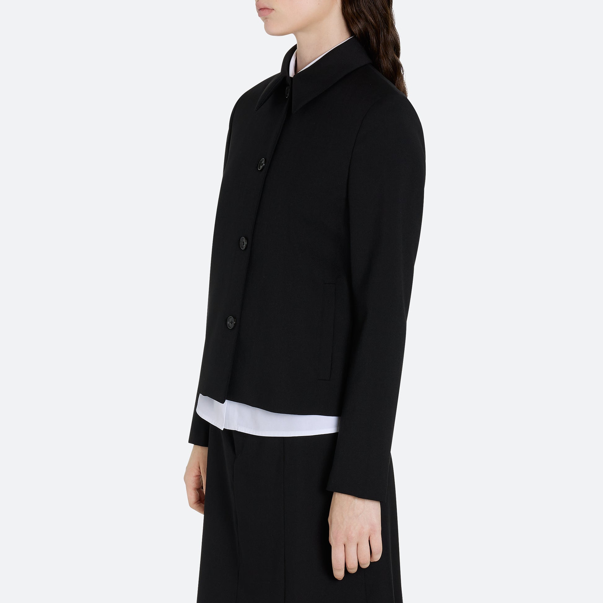 Mohair Wool Button Jacket